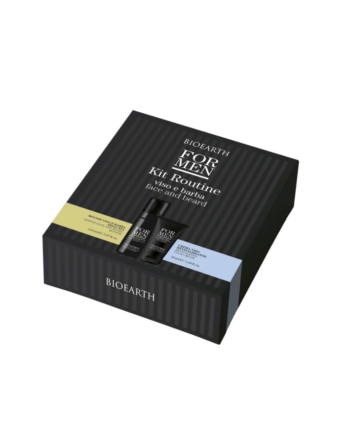 🎁 IDEA REGALO NOVITÀ ❗️KIT ROUTINE Uomo VISO E BARBA 150 ml/ 50 ml di Bioearth