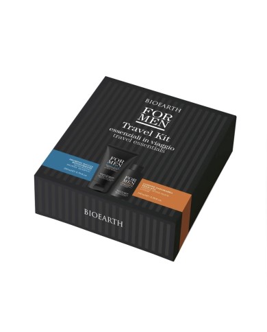 🎁 IDEA REGALO NOVITÀ ❗️TRAVEL KIT Uomo VISO E BARBA  200 ml/100 ml di Bioearth