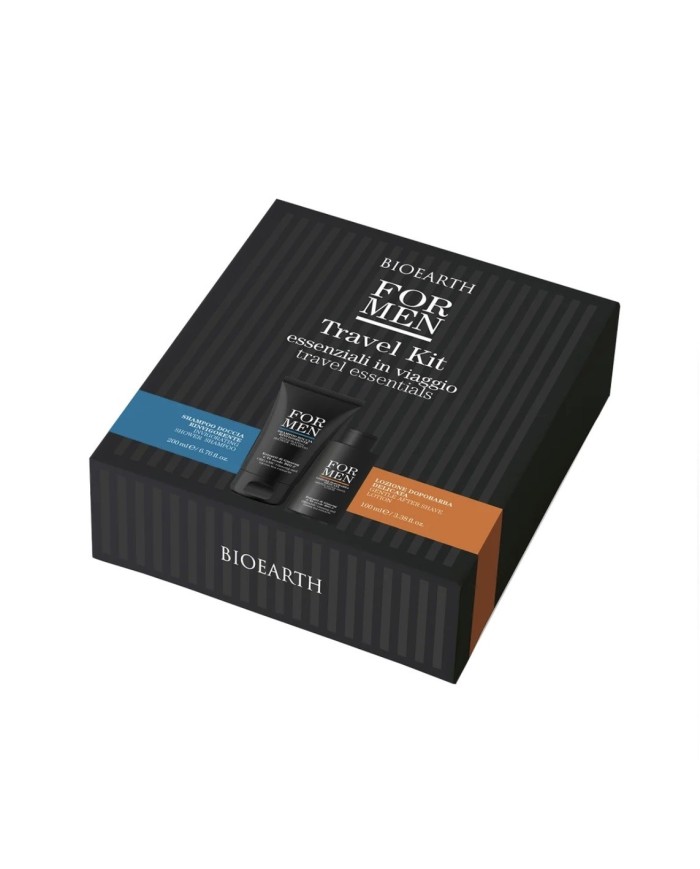 🎁 IDEA REGALO NOVITÀ ❗️TRAVEL KIT Uomo VISO E BARBA  200 ml/100 ml di Bioearth